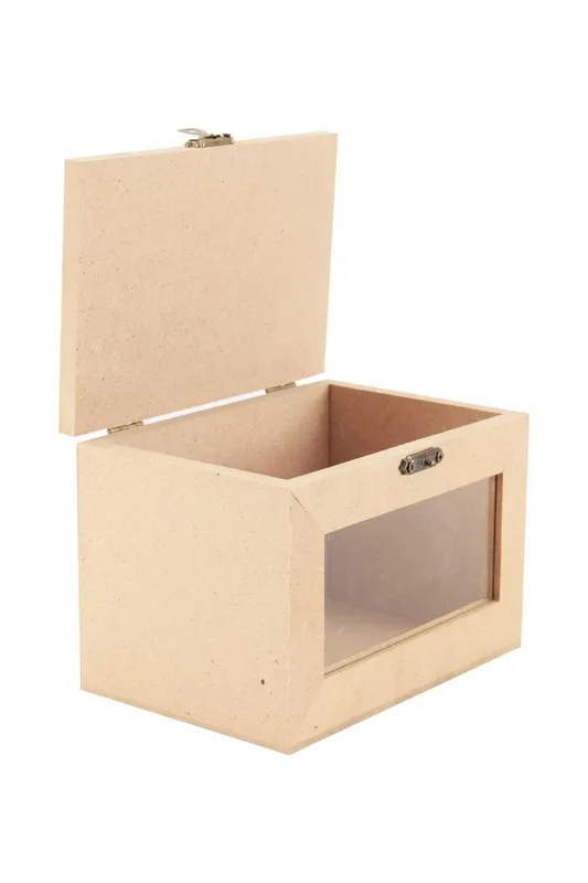 Caixa Baú Mdf Le com Frente Acrílica 15x10x10cm