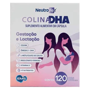 Suplemento Alimentar Neutrofer Colina DHA Gestão e Lactação 120 Cápsulas