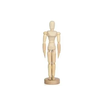 Manequim Boneco Articulado De Madeira Flexível 32cm 045788 - Lilian