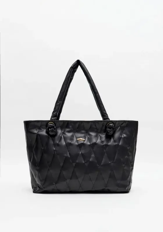 Bolsa Shopping Matelassê E Enfeite Preto U