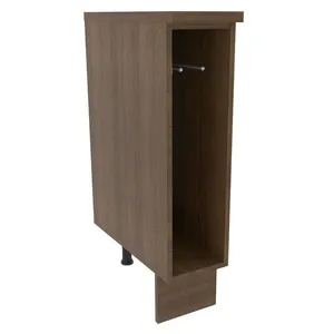 Balcão Porta-Pano 20 x 60 cm para Cozinhas Madesa Lux, Glamy, Agata (Com Tampo) Rustic Cor:Rustic
