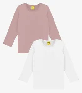 Kit 2 Camisetas Menina Manga Longa Térmica Rovi Kids 16