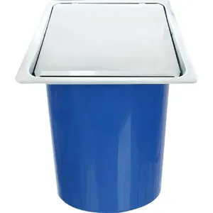 Lixeira Quadrada de Aço Inox para Embutir na Bancada 8 Litros - LIX-006 - STILLUS HOME