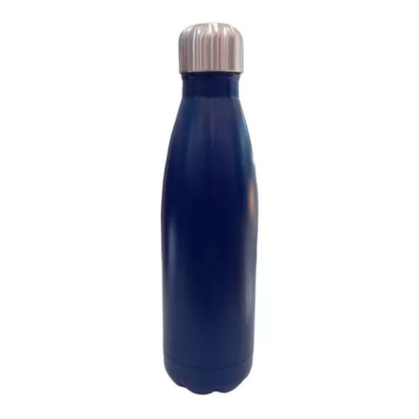 Garrafa Térmica Aço Inoxidável Parede Dupla Modelo Compass Esporte 500ML Conserva Quente e Frio Azul