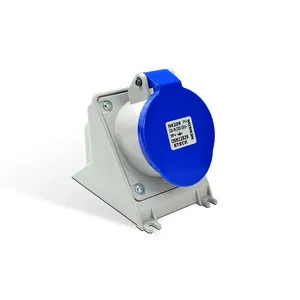 Tomada Fixa Sobrepor 3p T 32a 200v 250v 9h Ip44 Azul Newkon Steck