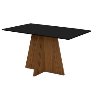 Mesa de Jantar Dublin 80x90X136 cm Dobuê Cedro com Preto