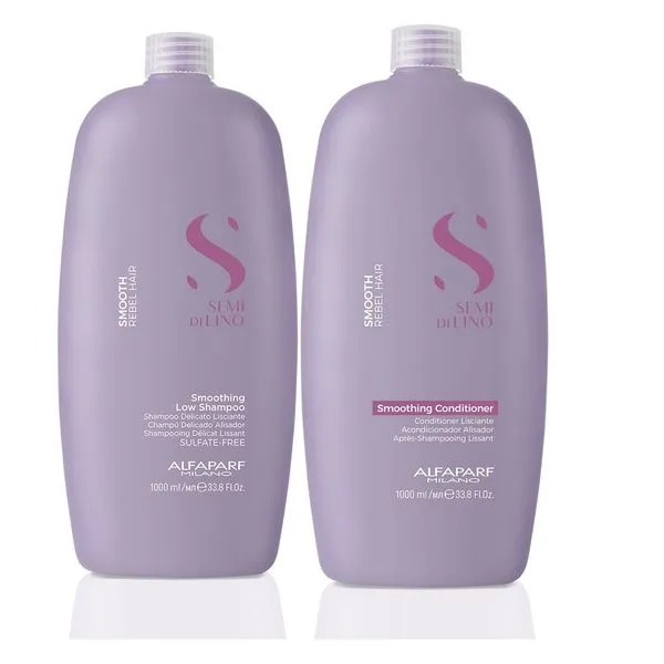 Kit Shampoo e Condicionador Alfaparf Semi di Lino Smooth Grande
