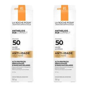 Kit com 2 Unidades de Protetor Solar Facial Anti-Idade La Roche-Posay Anthelios Age Correct FPS 50 50g