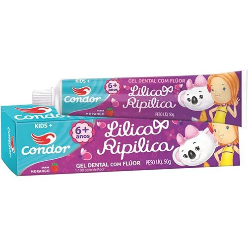 Creme Dental Condor Kids + 50g Lilica 6+ anos