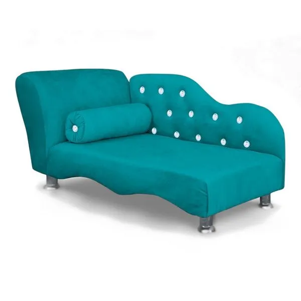 Caminha para Pet em Formato de Divã Loja Sheep Mini Poltrona Strass Cães e Gatos Veludo Azul 8kg 1 Unidade Caminha Divã Loja Sheep Mini Poltrona Strass para Cães e Gatos Veludo Azul 37cm 62cm 47cm
