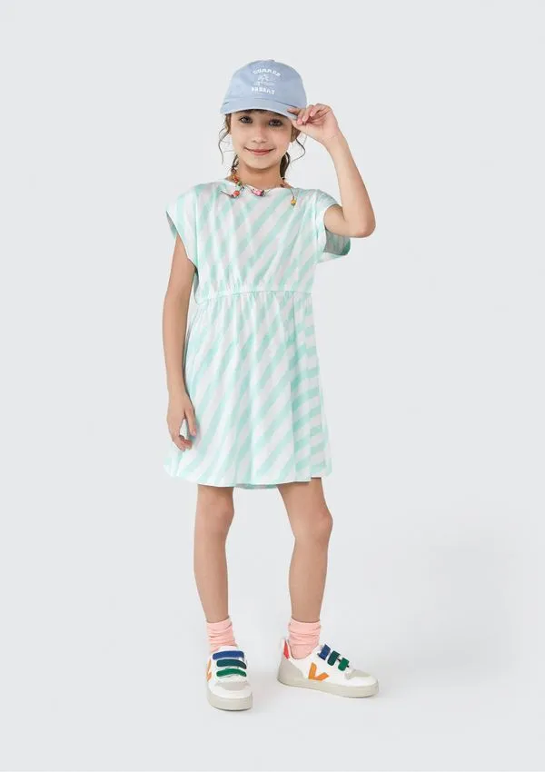Vestido Curto Infantil - Azul 012