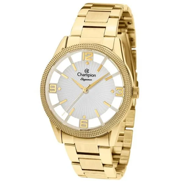 Relógio Feminino Cn20882h Analógico Quartz Pulseira Aço Inox Transparente Dourado Champion Relógio Feminino Cn20882h Analógico Pulseira Aço Inox Transparente Dourado Champion