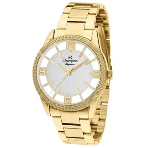 Relógio Feminino Cn20882h Analógico Quartz Pulseira Aço Inox Transparente Dourado Champion Relógio Feminino Cn20882h Analógico Pulseira Aço Inox Transparente Dourado Champion