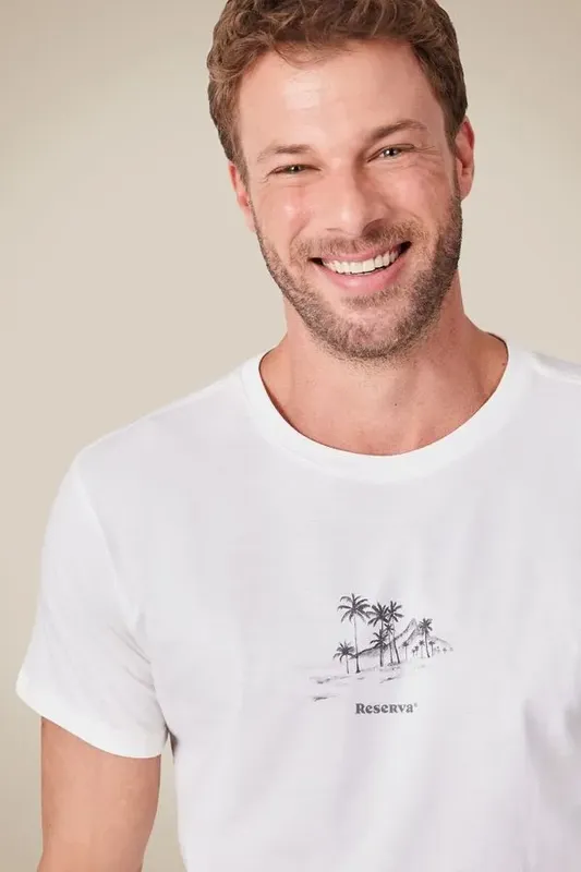 Camiseta Estampada Aquarela Ipanema Rj Off White - P