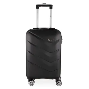 Mala de Bordo P 55cm Abs com Cadeado Integrado e Rodas Giro 360 Oslo Preto com Zíper Gosuper Mala de Bordo P Abs com Cadeado Integrado e Rodas Giro 360 Oslo Preto Gosuper