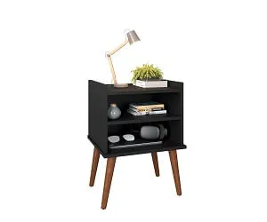 Mesa de Cabeceira Aroma Preto Acetinado - Fiorello