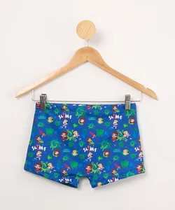 sunga infantil boxer estampada luccas neto proteção uv50+ multicor 10