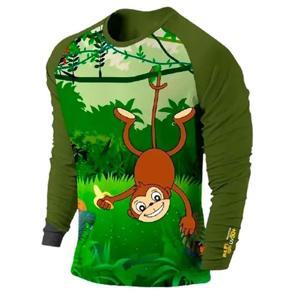 Blusa Infantil Proteção Solar UV50+ Prolife Monkey 10 Anos 120032 (MP)