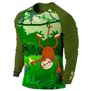 Blusa Infantil Proteção Solar UV50+ Prolife Monkey 10 Anos 120032 (MP)
