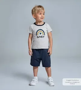 Conjunto Pijama Curto - 2664 De 1 a 6 anos Marinho - 3