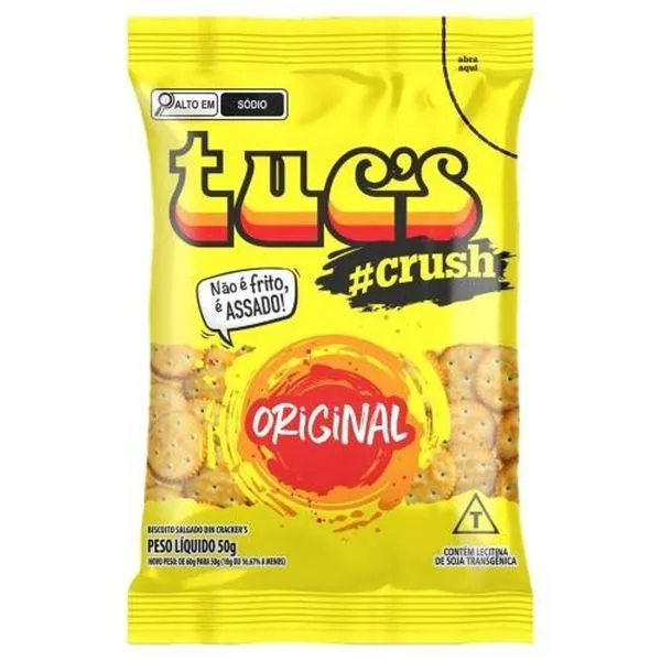 Biscoito Tucs Din Cracker Crush 50 g Original BISCOITO TUCS DIN CRACKER CRUSH 50G ORIG