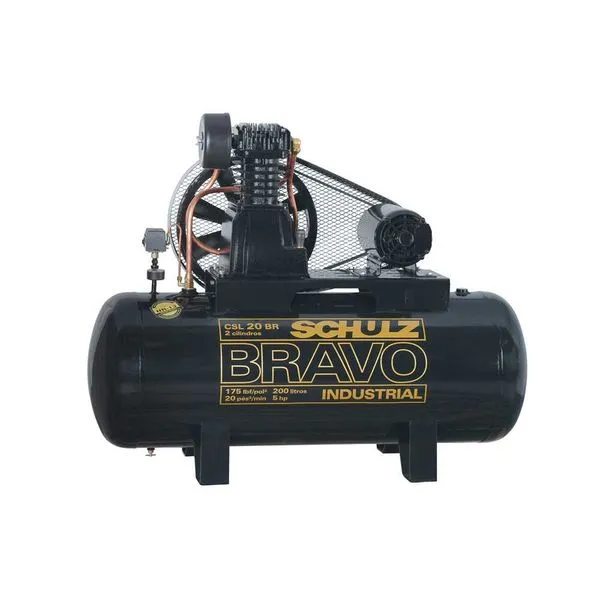 Compressor de ar CSL 20BR/200 L Bravo 5,0 cv 380 V~/660 V~ - SCHULZ