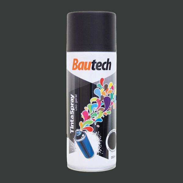 Tinta Spray Uso Geral Fosco 350ml Bautech Tinta Spray Uso Geral Fosco Preto 350ml Bautech