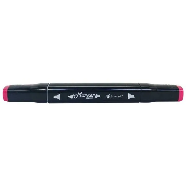 Caneta Marcador Ponta Dupla Marker Dual Rose Red