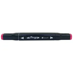 Caneta Marcador Ponta Dupla Marker Dual Rose Red