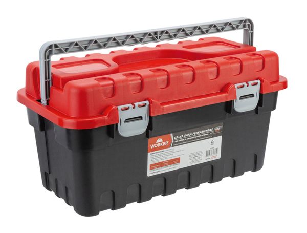 Caixa de Ferramentas Worker 21" com Bandeja Organizador