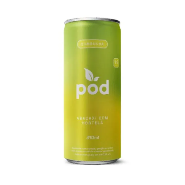 Kombucha Abacaxi com Hortelã Pod 310ml