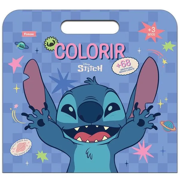 Maleta Folhas Para Colorir Stitch