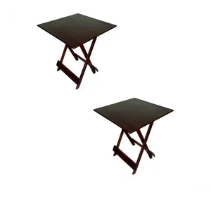 Kit 2 Mesas Dobráveis 70x70 com Tampo em MDF Ultra Plus Imbuia Móveis 4I Kit 2 Mesas Dobráveis 70x70 MDF Ultra Plus Imbuia Móveis 4I
