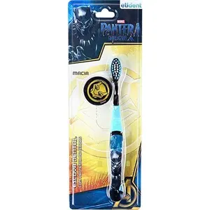 Escova Dental Infantil Etident Pantera Negra Macia Com Capa