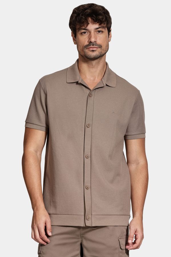 Camisa Manga Curta Interlock Com Textura Charuto - M