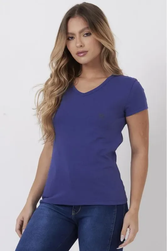 Blusa Decote v Planet Girls Marinho P