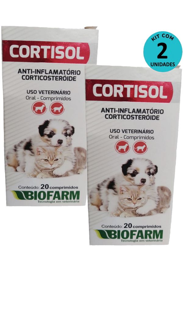 Kit Cortisol Biofarm c/ 20 comp. C/ 2 unidades