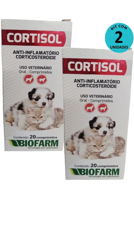 Kit Cortisol Biofarm c/ 20 comp. C/ 2 unidades