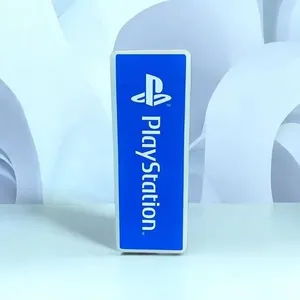 Luminária Vertical Playstation Logo Azul Decoração Setup