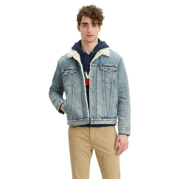 Jaqueta Levi's® Type 3 Sherpa Trucker Lavagem Clara - XL USA | GG BR