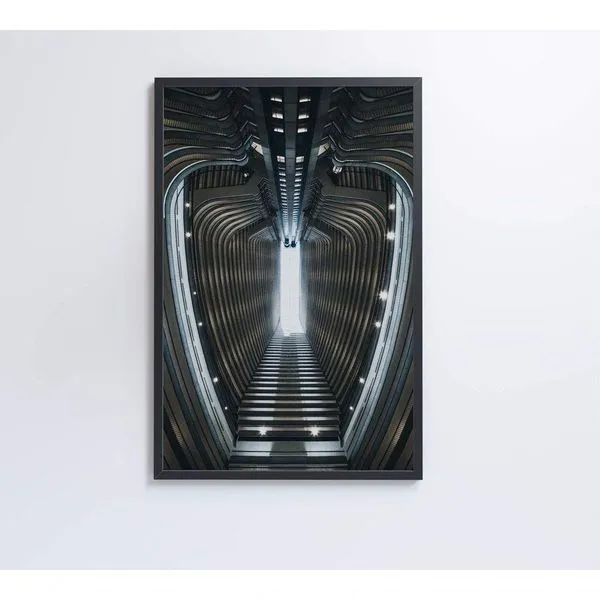 Quadro Arquitetura Oval 60x90 Cm Adesivo Fotográfico
