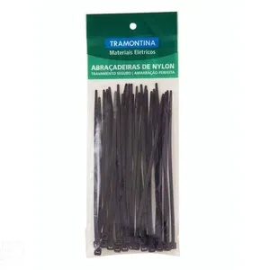 Abraçadeira De Nylon 108x2,5x1 Mm Tramontina Preta Tramontina