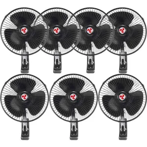 Kit 7 Mini Ventilador Veicular Carro Ônibus Caminhão De 20cm