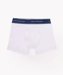 cueca infantil boxer de algodão lupo branco P