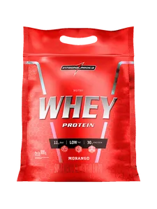 Nutri Whey Protein Pouch 900g Morango Integralmédica