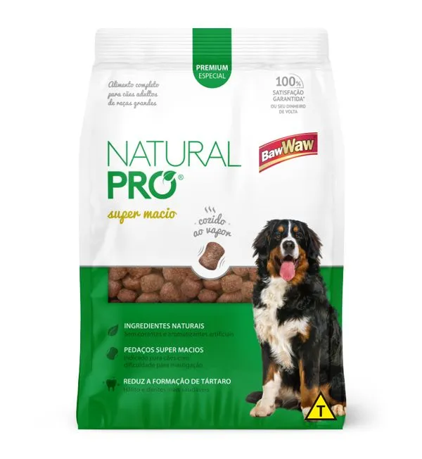 Ração Baw Waw Natural Pró Cão Adulto Super Macio 400g