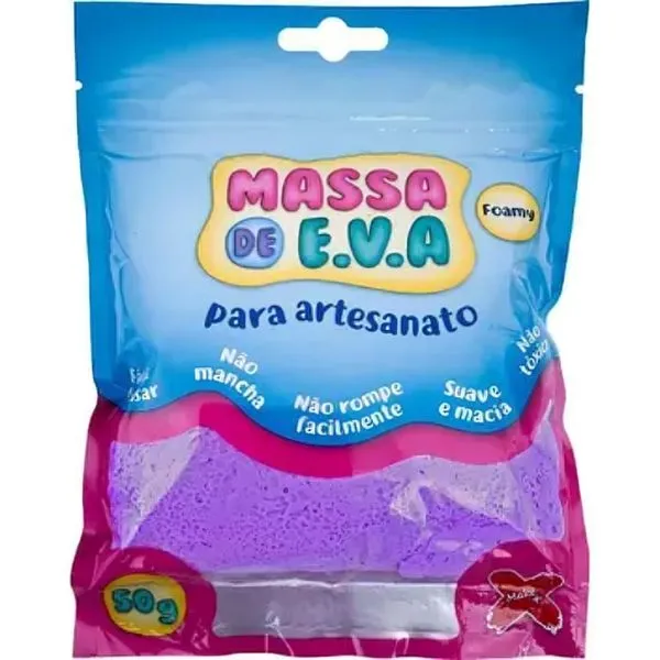 Massa Para Modelar Eva 50 Gramas Roxo