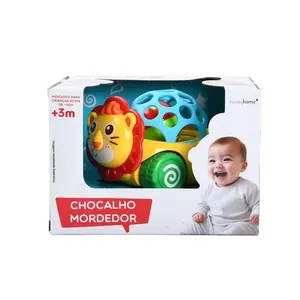 Carrinho Chocalho Leão Plástico LM3175 - honeyhome
