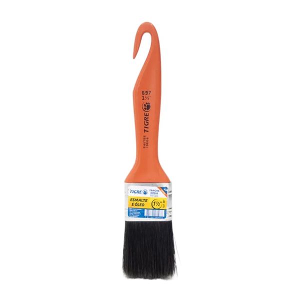 Trincha Média para Esmalte 697 Tigre Trincha Média para Esmalte 1 1/2" 697 Tigre