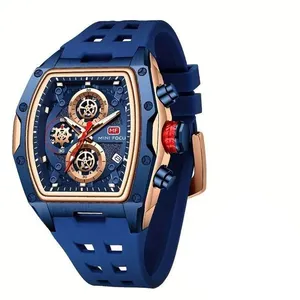 Relógio Esportivo Feminino de Quartzo Analógico e Digital Pulseira de Silicone Rosa e Azul Mini Focus Relógio Esportivo Feminino de Quartzo Analógico Digital Pulseira de Silicone Rosa Azul Mini Focus